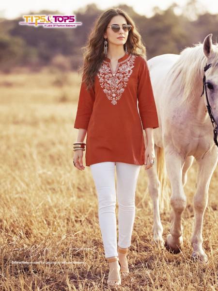 Tips & tops cotton candy vol 2 short top kurtis wholesale